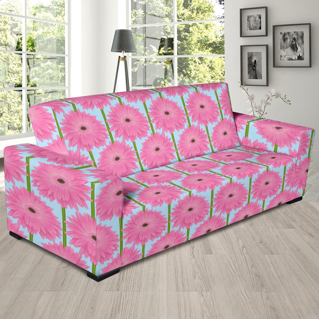 Gerberas Pattern Print Design GB01 Sofa Slipcover-JORJUNE.COM