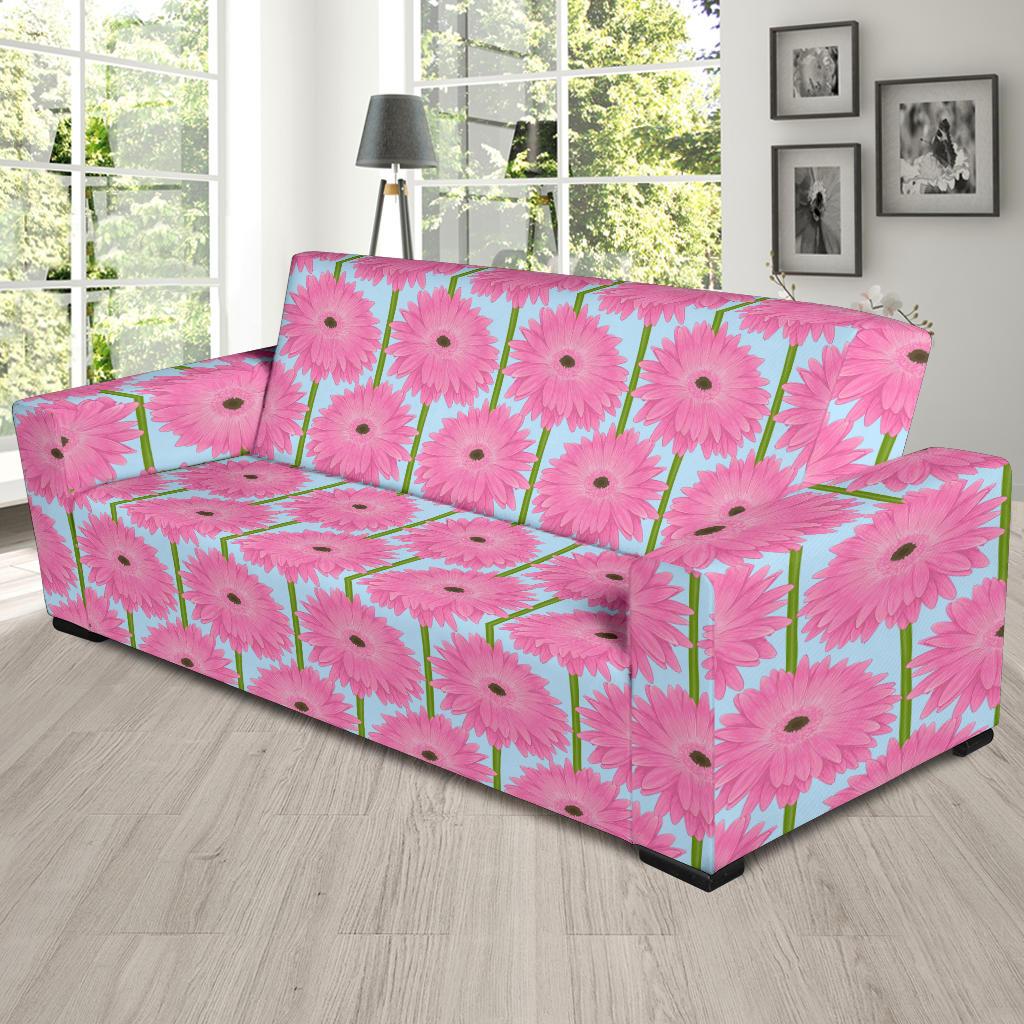 Gerberas Pattern Print Design GB01 Sofa Slipcover-JORJUNE.COM