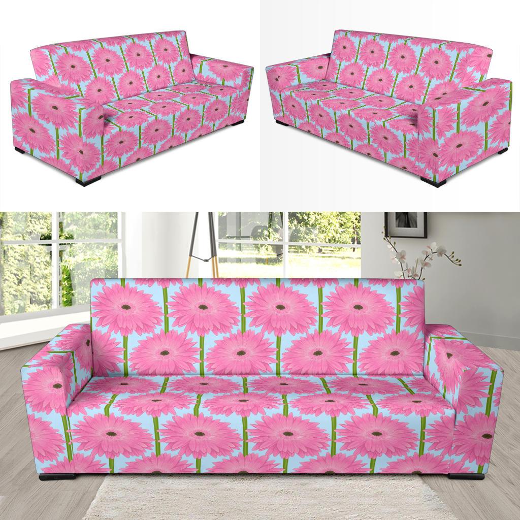 Gerberas Pattern Print Design GB01 Sofa Slipcover-JORJUNE.COM