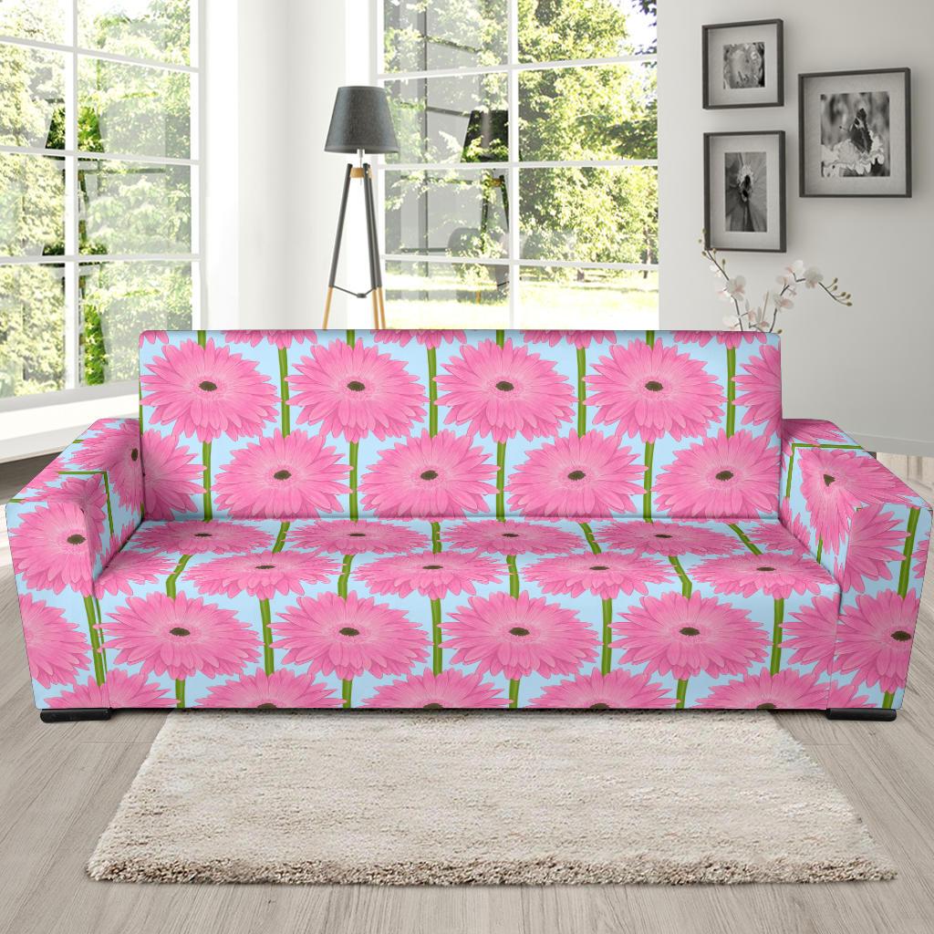 Gerberas Pattern Print Design GB01 Sofa Slipcover-JORJUNE.COM