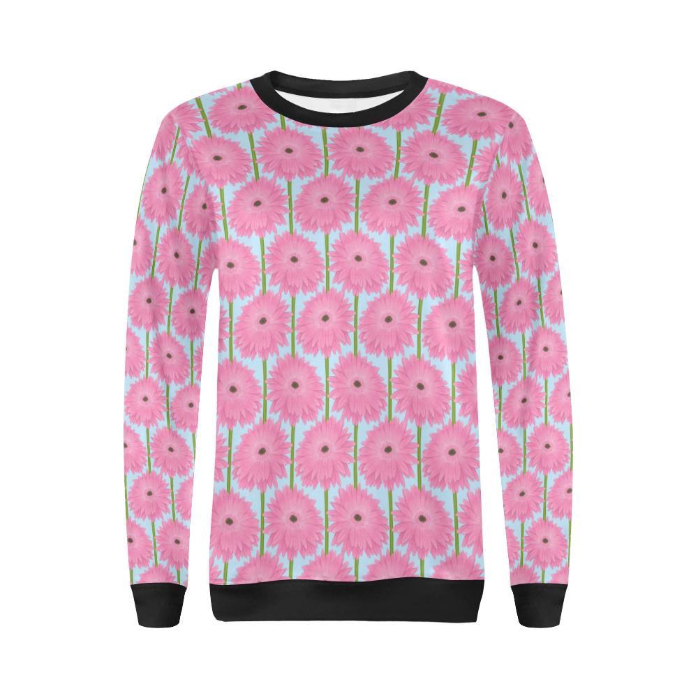 Gerberas Pattern Print Design GB01 Women Long Sleeve Sweatshirt-JorJune