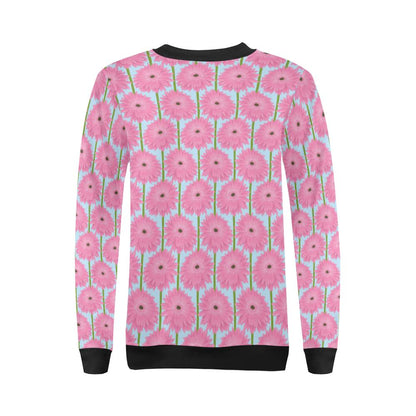 Gerberas Pattern Print Design GB01 Women Long Sleeve Sweatshirt-JorJune