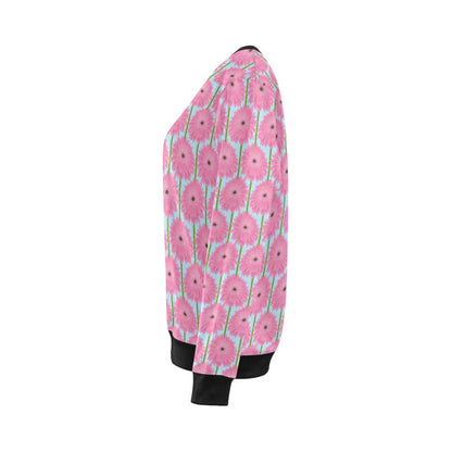 Gerberas Pattern Print Design GB01 Women Long Sleeve Sweatshirt-JorJune