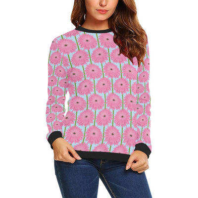 Gerberas Pattern Print Design GB01 Women Long Sleeve Sweatshirt-JorJune
