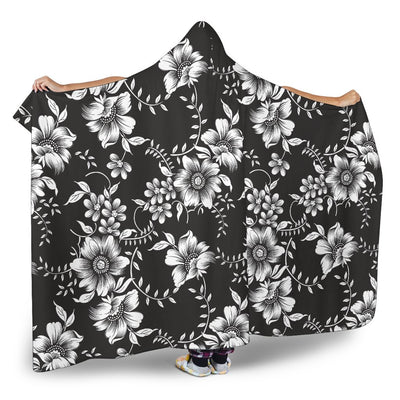 Gerberas Pattern Print Design GB02 Hooded Blanket-JORJUNE.COM