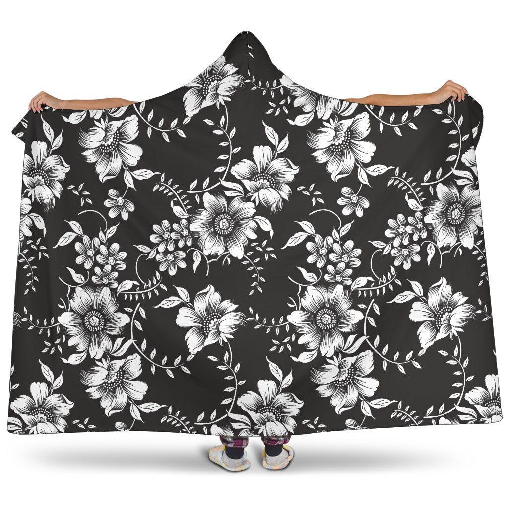 Gerberas Pattern Print Design GB02 Hooded Blanket-JORJUNE.COM