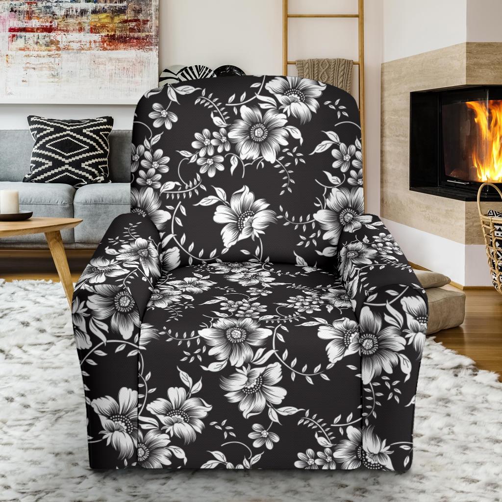 Gerberas Pattern Print Design GB02 Recliner Slipcover-JORJUNE.COM
