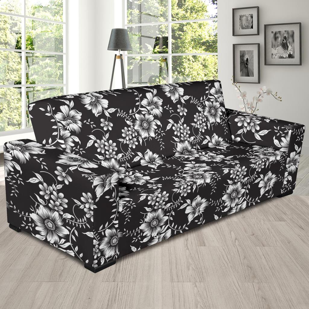Gerberas Pattern Print Design GB02 Sofa Slipcover-JORJUNE.COM