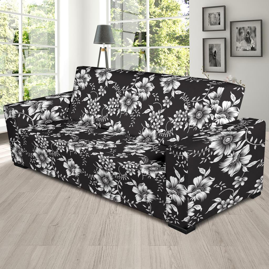 Gerberas Pattern Print Design GB02 Sofa Slipcover-JORJUNE.COM