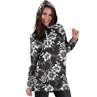 Gerberas Pattern Print Design GB02 Women Hoodie Dress