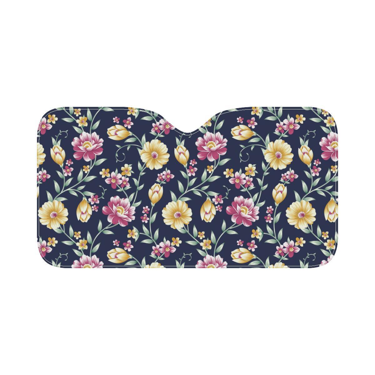 Gerberas Pattern Print Design GB03 Car Sun Shade-JorJune