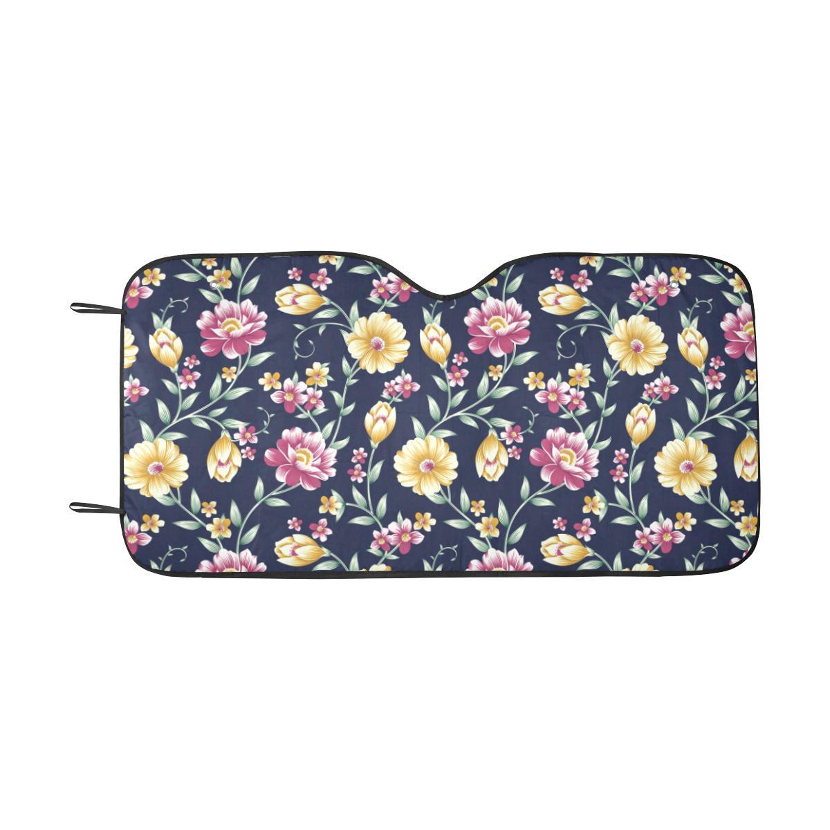 Gerberas Pattern Print Design GB03 Car Sun Shade-JorJune