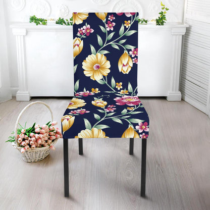 Gerberas Pattern Print Design GB03 Dining Chair Slipcover-JORJUNE.COM