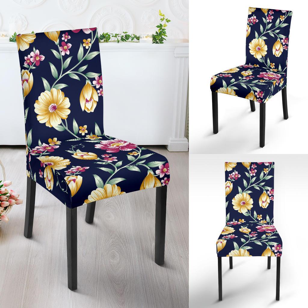 Gerberas Pattern Print Design GB03 Dining Chair Slipcover-JORJUNE.COM
