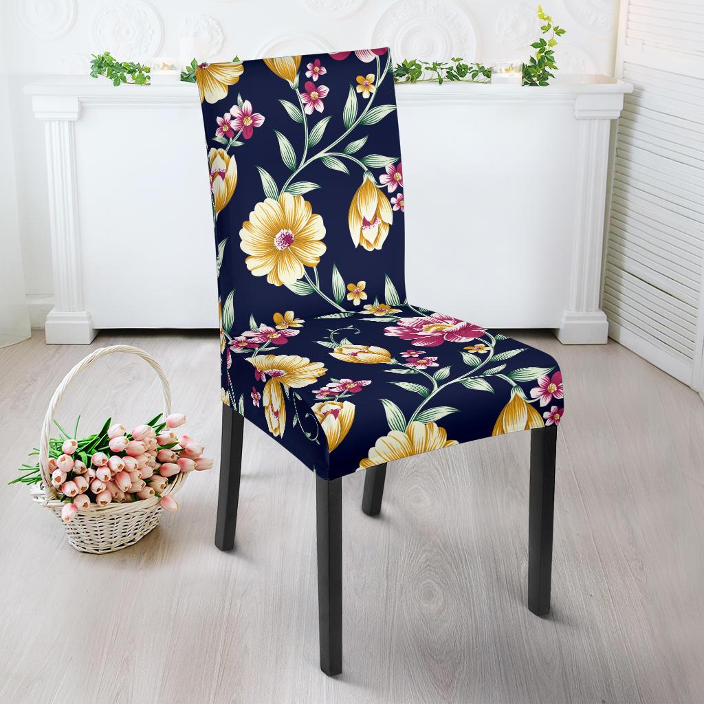 Gerberas Pattern Print Design GB03 Dining Chair Slipcover-JORJUNE.COM