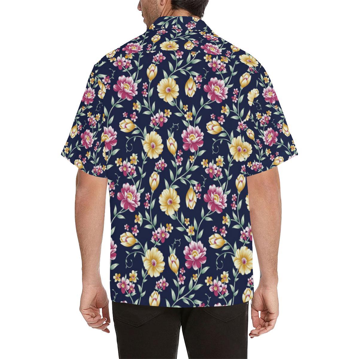Gerberas Pattern Print Design GB03 Men Hawaiian Shirt-JorJune