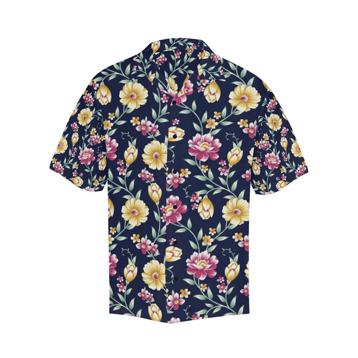 Gerberas Pattern Print Design GB03 Men Hawaiian Shirt-JorJune