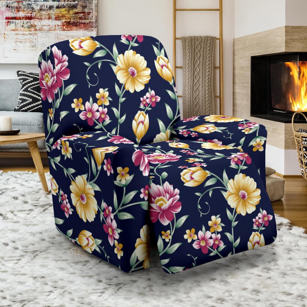 Gerberas Pattern Print Design GB03 Recliner Slipcover-JORJUNE.COM