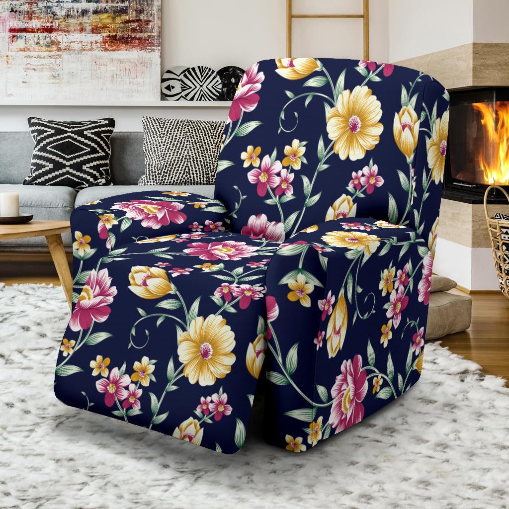 Gerberas Pattern Print Design GB03 Recliner Slipcover-JORJUNE.COM