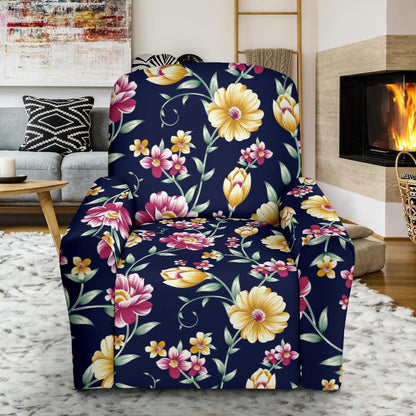 Gerberas Pattern Print Design GB03 Recliner Slipcover-JORJUNE.COM