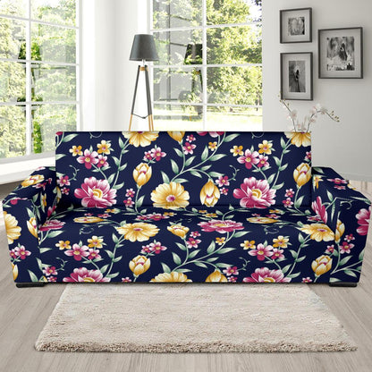 Gerberas Pattern Print Design GB03 Sofa Slipcover-JORJUNE.COM