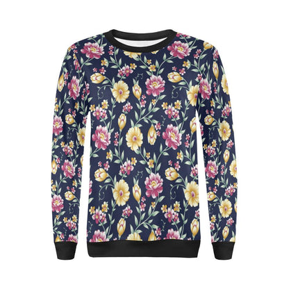Gerberas Pattern Print Design GB03 Women Long Sleeve Sweatshirt-JorJune