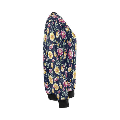 Gerberas Pattern Print Design GB03 Women Long Sleeve Sweatshirt-JorJune