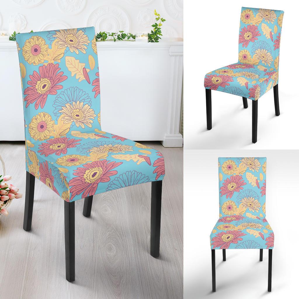 Gerberas Pattern Print Design GB04 Dining Chair Slipcover-JORJUNE.COM