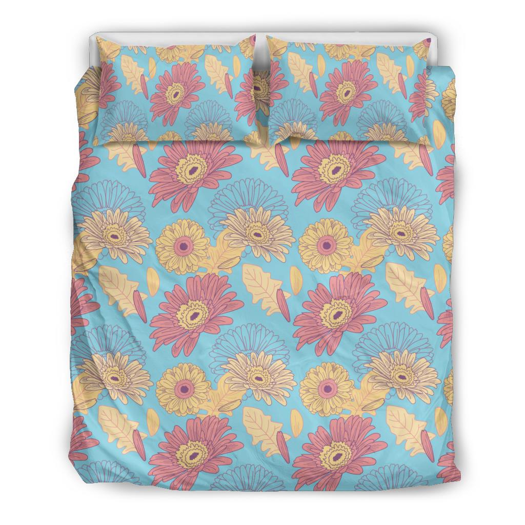 Gerberas Pattern Print Design GB04 Duvet Cover Bedding Set-JORJUNE.COM