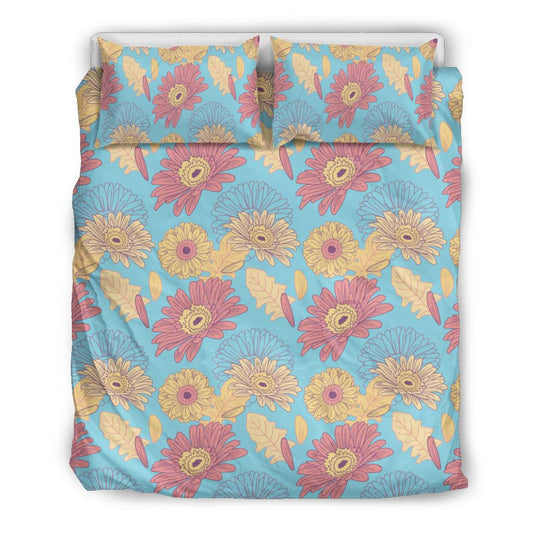 Gerberas Pattern Print Design GB04 Duvet Cover Bedding Set-JORJUNE.COM