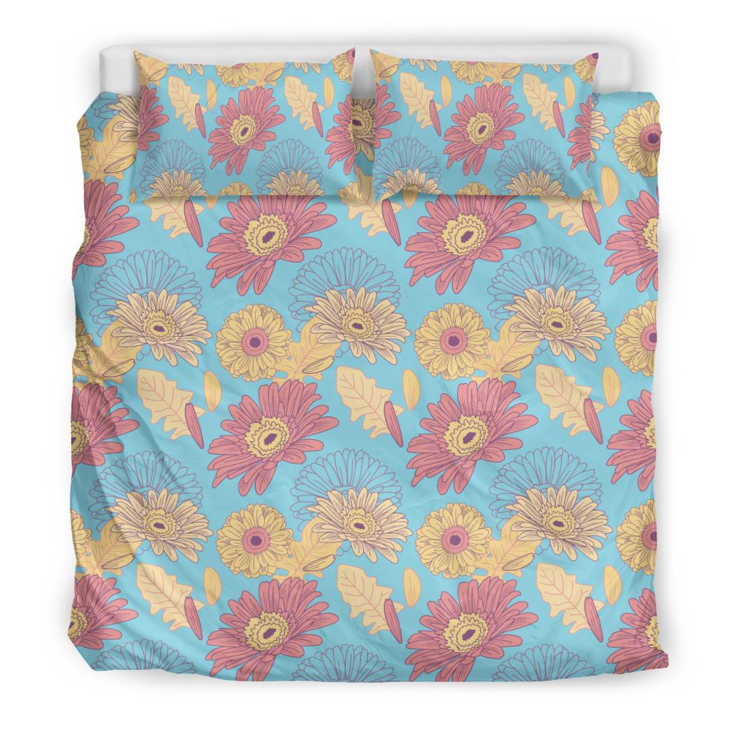 Gerberas Pattern Print Design GB04 Duvet Cover Bedding Set-JORJUNE.COM