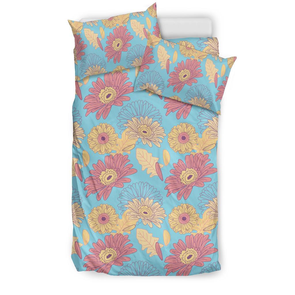 Gerberas Pattern Print Design GB04 Duvet Cover Bedding Set-JORJUNE.COM