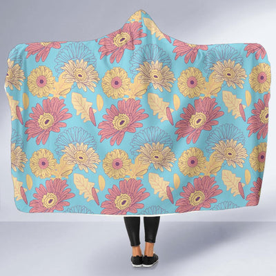 Gerberas Pattern Print Design GB04 Hooded Blanket-JORJUNE.COM