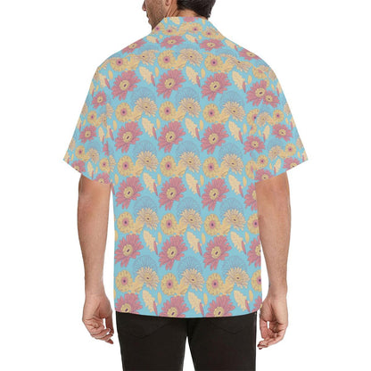 Gerberas Pattern Print Design GB04 Men Hawaiian Shirt-JorJune