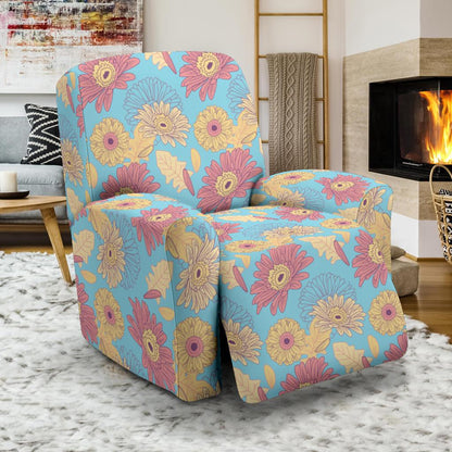 Gerberas Pattern Print Design GB04 Recliner Slipcover-JORJUNE.COM