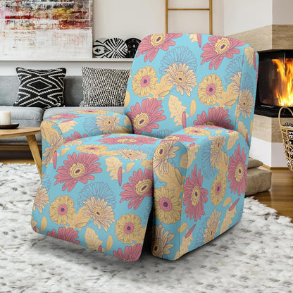 Gerberas Pattern Print Design GB04 Recliner Slipcover-JORJUNE.COM