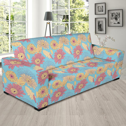 Gerberas Pattern Print Design GB04 Sofa Slipcover-JORJUNE.COM