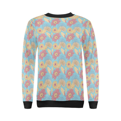 Gerberas Pattern Print Design GB04 Women Long Sleeve Sweatshirt-JorJune