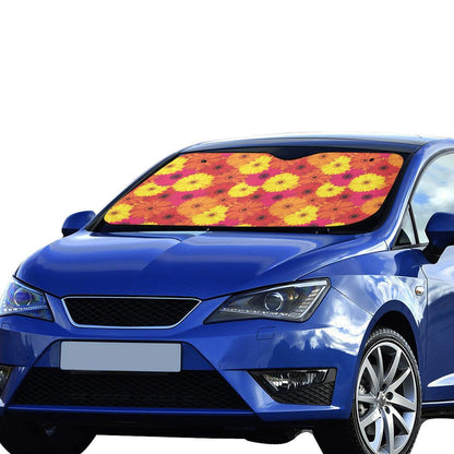 Gerberas Pattern Print Design GB05 Car Sun Shade-JorJune