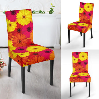 Gerberas Pattern Print Design GB05 Dining Chair Slipcover-JORJUNE.COM