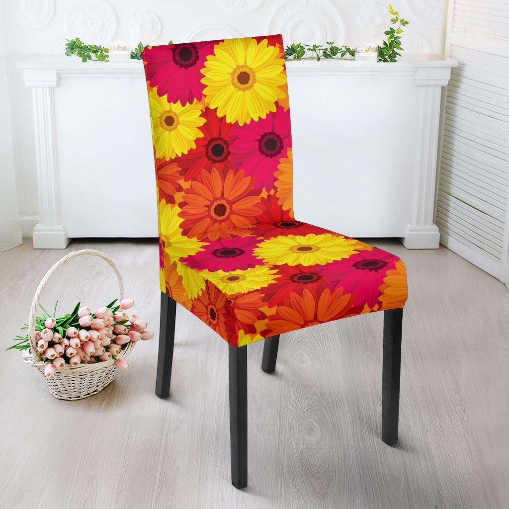 Gerberas Pattern Print Design GB05 Dining Chair Slipcover-JORJUNE.COM