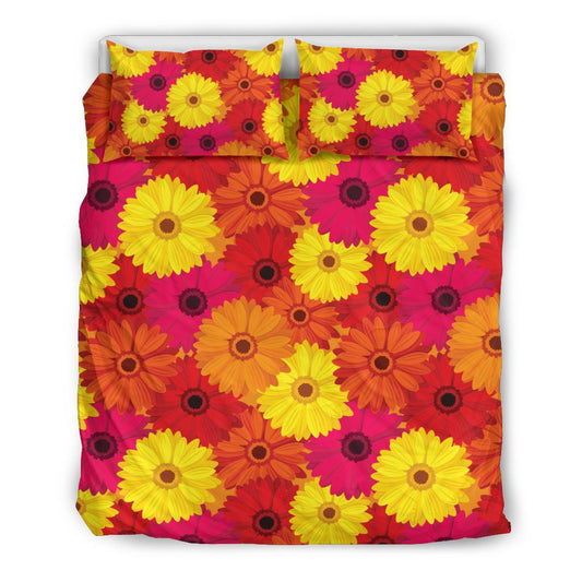 Gerberas Pattern Print Design GB05 Duvet Cover Bedding Set-JORJUNE.COM