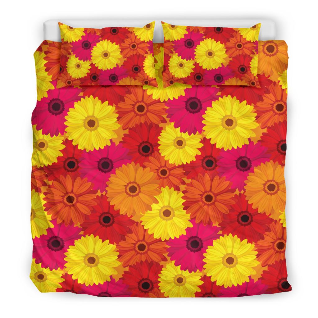 Gerberas Pattern Print Design GB05 Duvet Cover Bedding Set-JORJUNE.COM