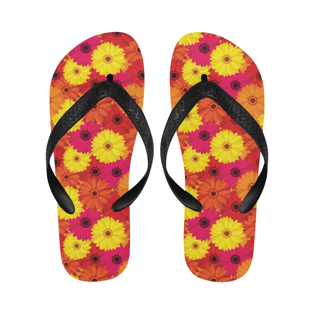 Gerberas Pattern Print Design GB05 Flip Flops-JorJune