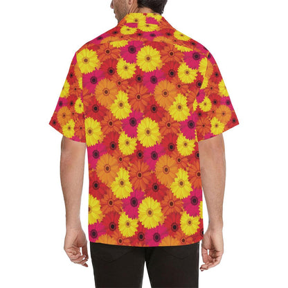 Gerberas Pattern Print Design GB05 Men Hawaiian Shirt-JorJune