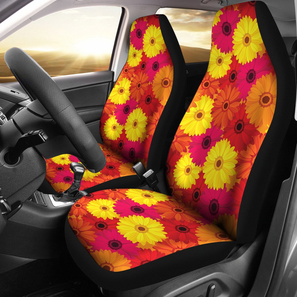 Gerberas Pattern Print Design GB05 Universal Fit Car Seat Covers-JorJune