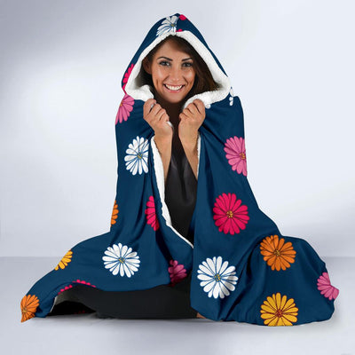 Gerberas Pattern Print Design GB06 Hooded Blanket-JORJUNE.COM