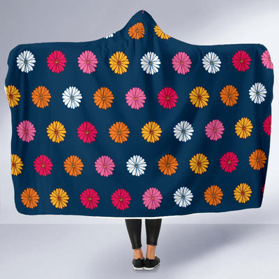 Gerberas Pattern Print Design GB06 Hooded Blanket-JORJUNE.COM