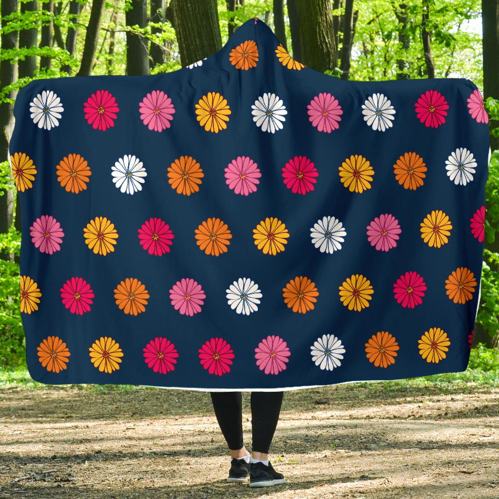 Gerberas Pattern Print Design GB06 Hooded Blanket-JORJUNE.COM