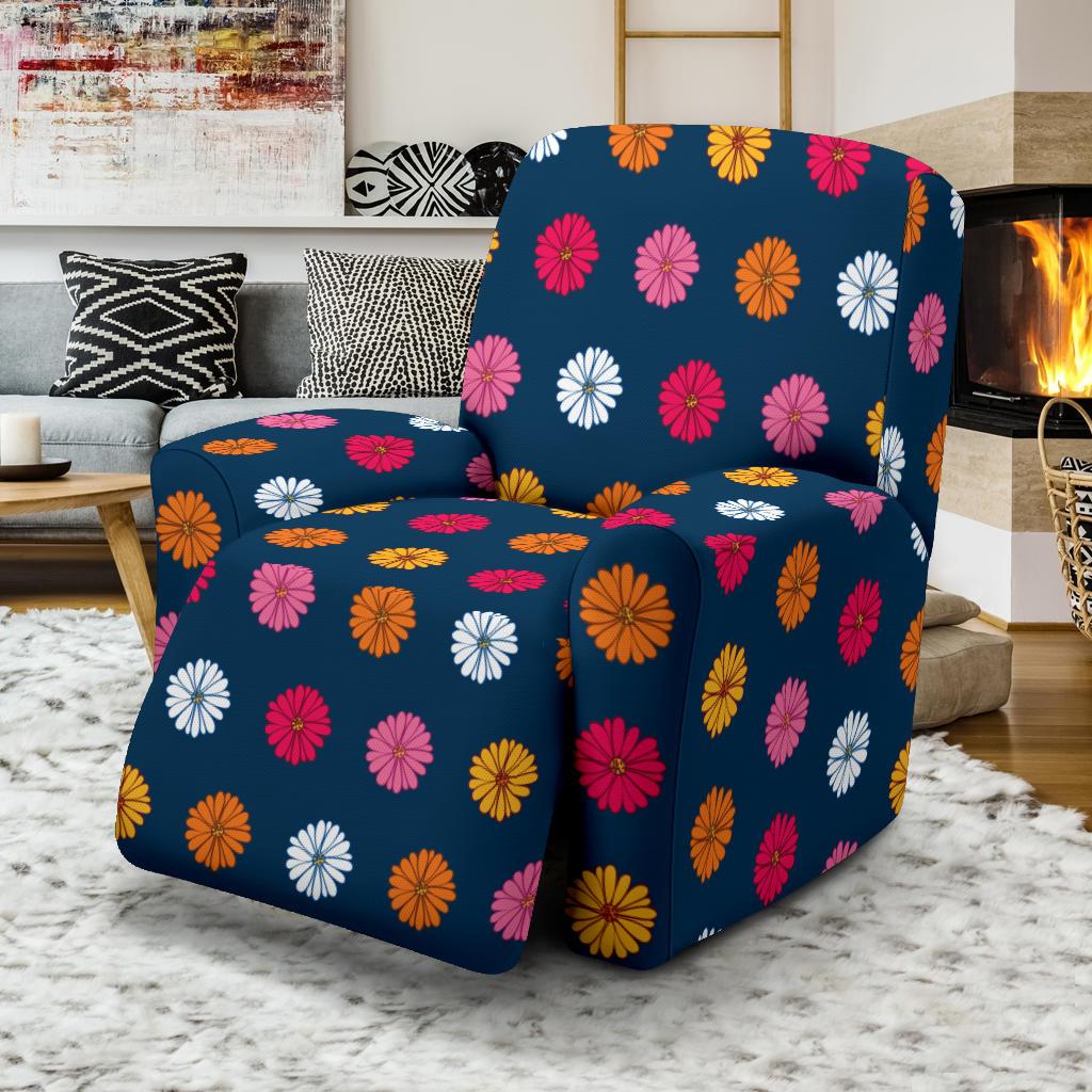 Gerberas Pattern Print Design GB06 Recliner Slipcover-JORJUNE.COM